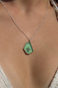 Green Sea Glass Turtle Necklace (Pendant Only)