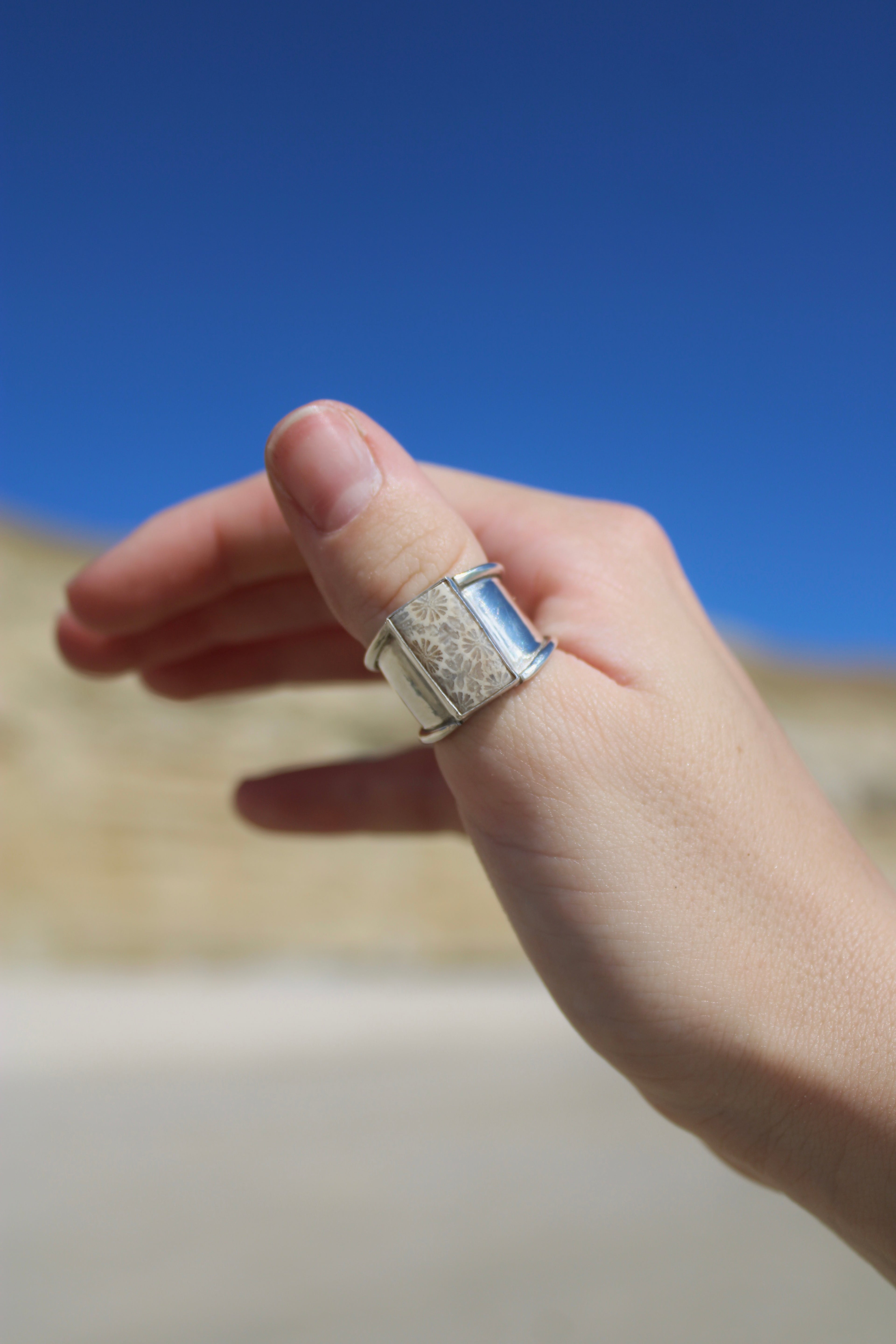 Fossil Coral Chunky Ring