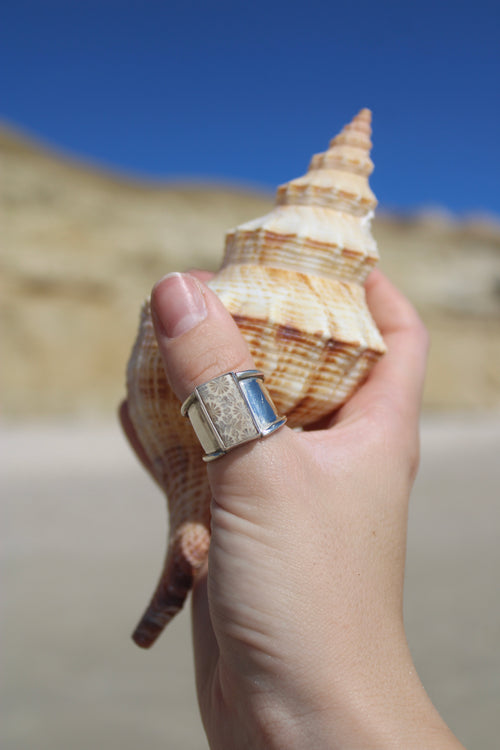 Fossil Coral Chunky Ring