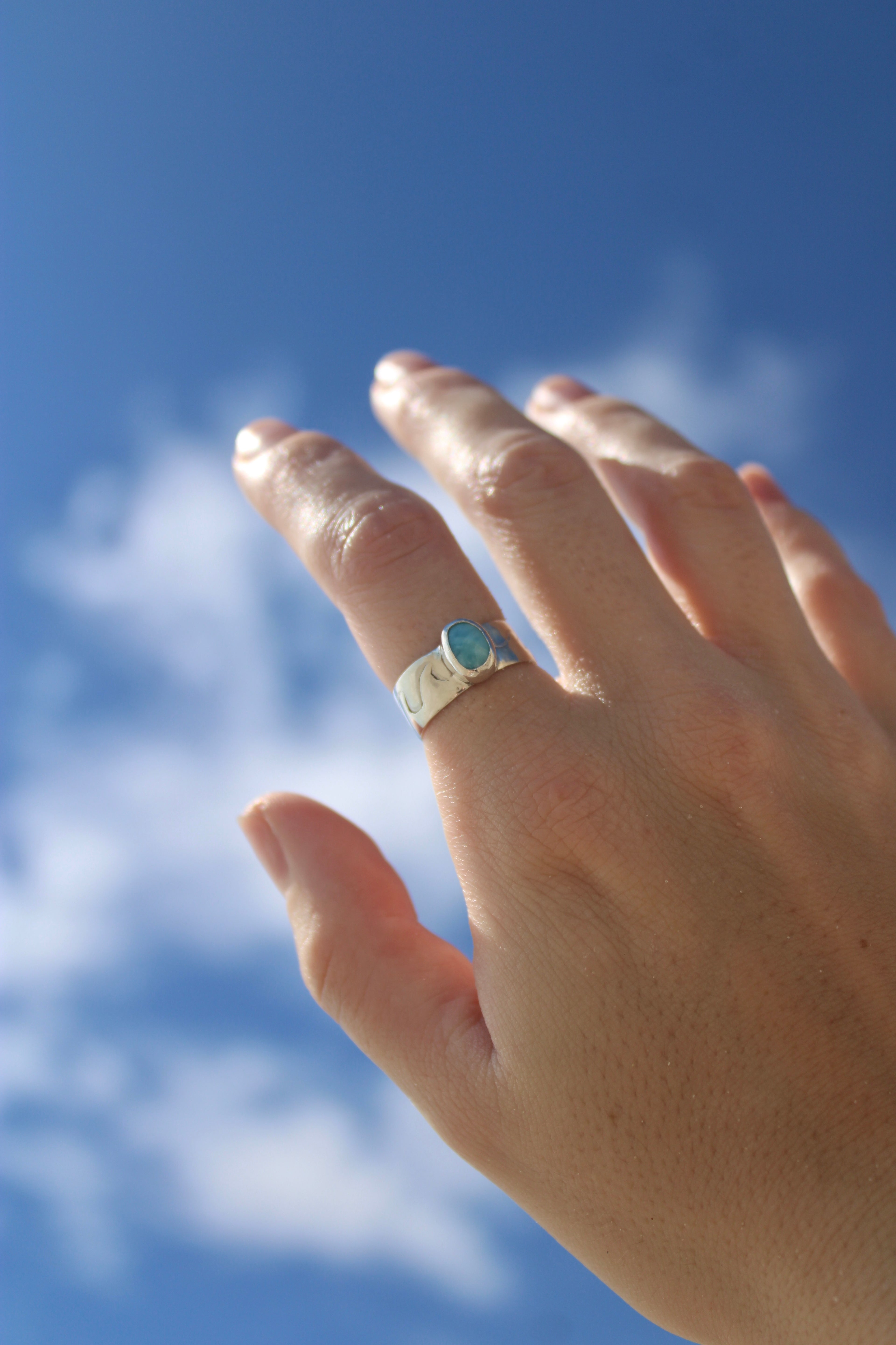 Larimar Wave Ring