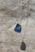 Blue Sea Glass Whale Shark Necklace (Pendant Only)